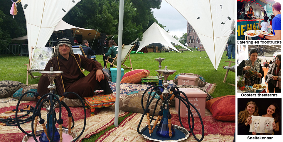 Chillhoek met tent